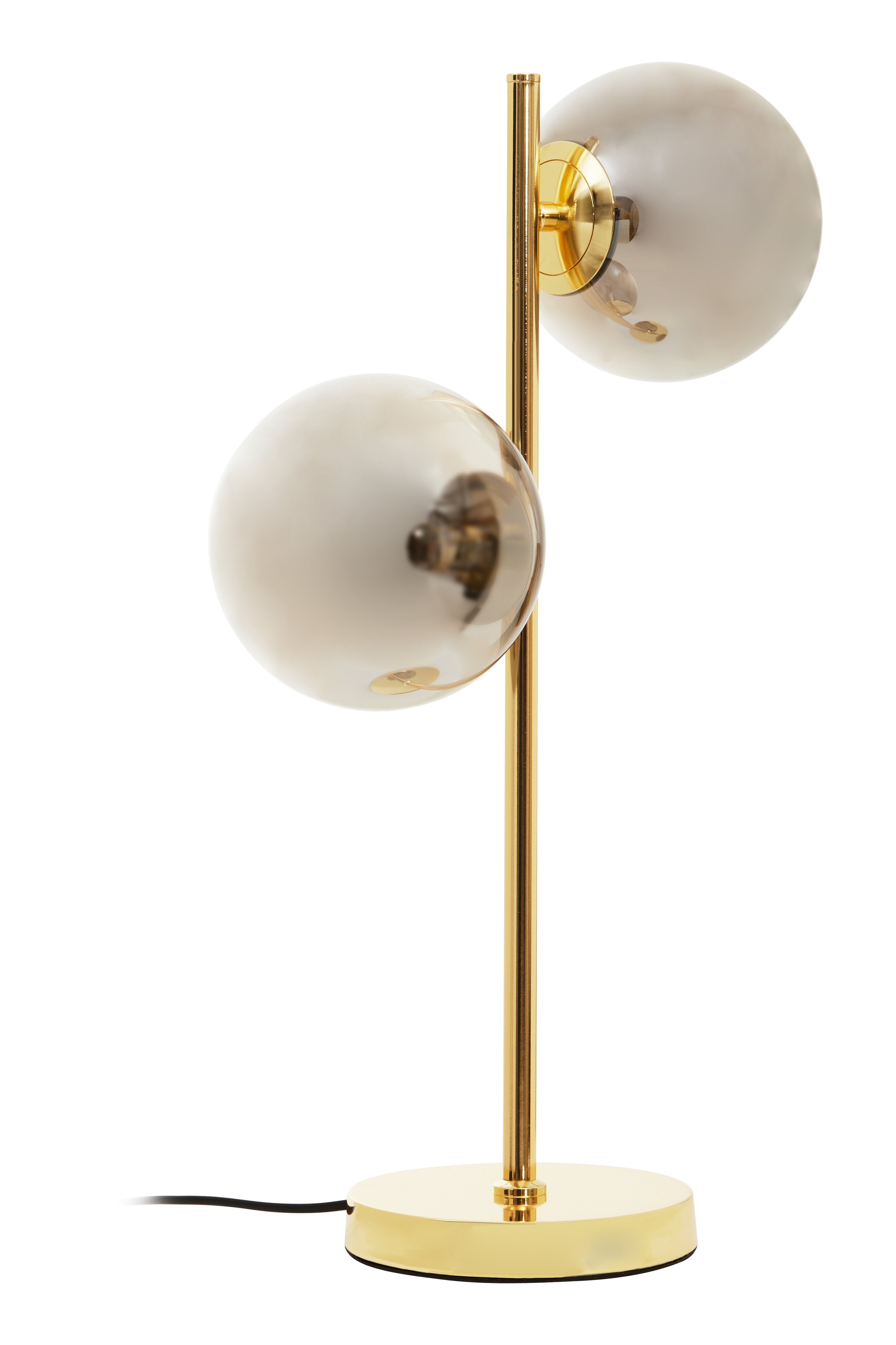 Boyer Cosmopolitan Silver Glass & Gold Orb Table Lamp